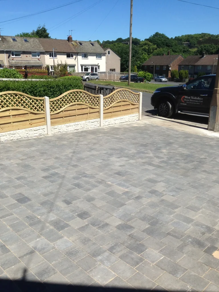 Grey Block Paved Driveway Installation in Bradford