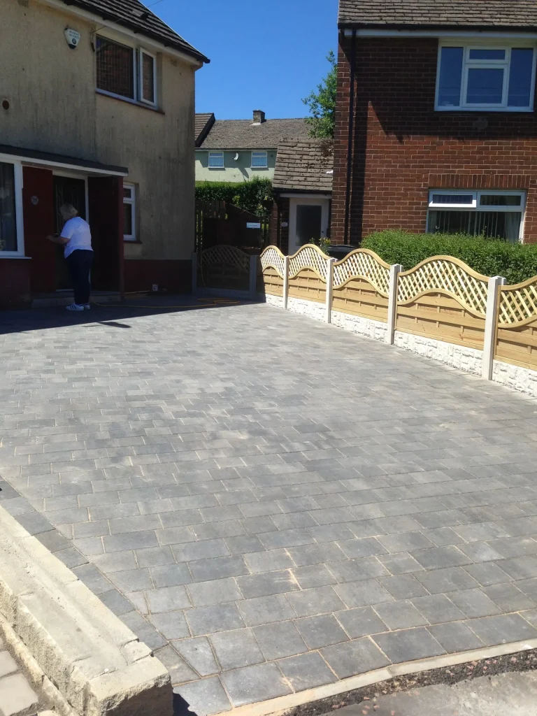 Grey Block Paved Driveway Installation in Bradford