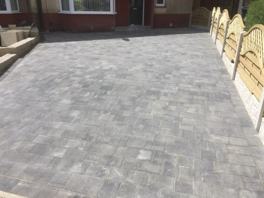 Grey Block Paved Driveway Installation in Bradford