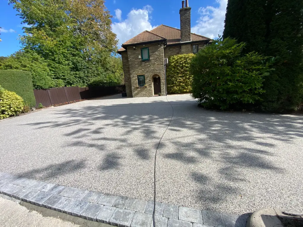 Grey Resin Bound Driveway Installation At A Victorian Property In Savile Park Halifax