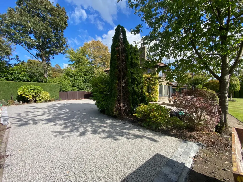 Grey Resin Bound Driveway Installation At A Victorian Property In Savile Park Halifax
