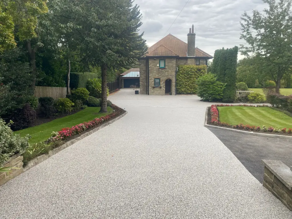 Grey Resin Bound Driveway Installation At A Victorian Property In Savile Park Halifax