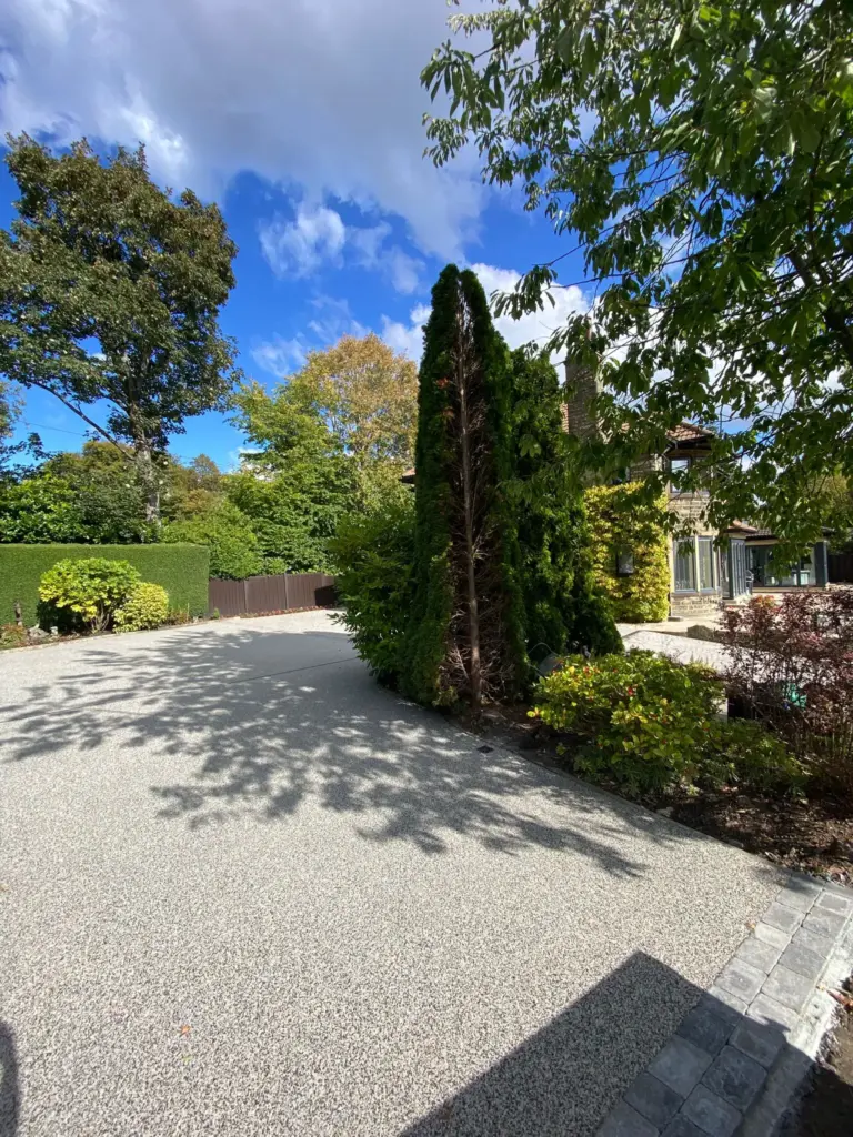 Grey Resin Bound Driveway Installation At A Victorian Property In Savile Park Halifax