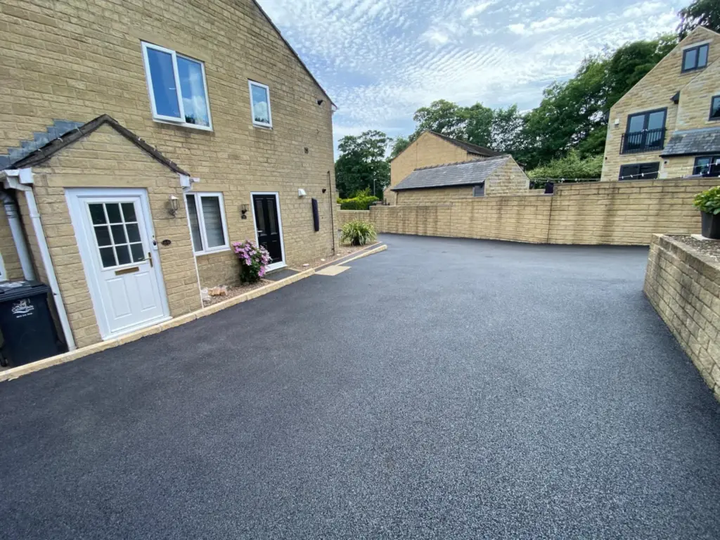 Tarmac Driveway Retaining Wall & Resin Path in Skircoat Green Halifax