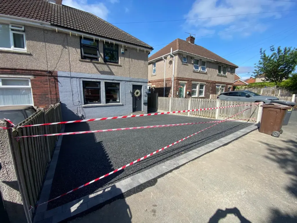 Black And Grey Resin Driveway Installation In Bradford