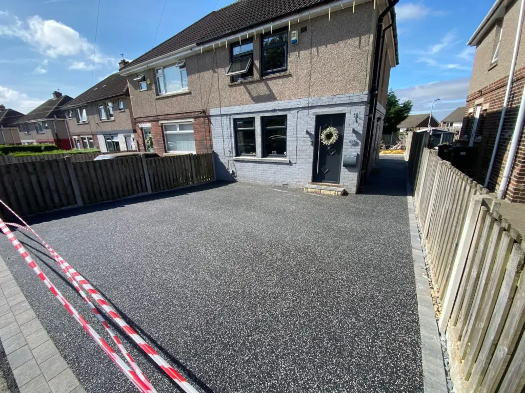 Black And Grey Resin Driveway Installation In Bradford