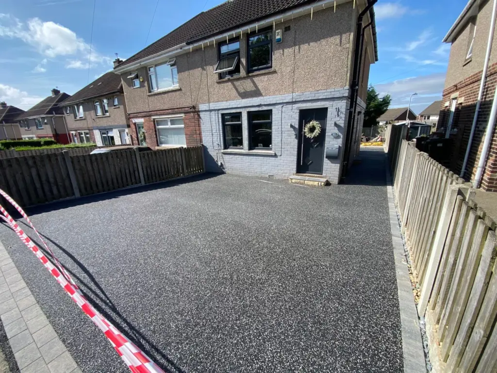 Black And Grey Resin Driveway Installation In Bradford